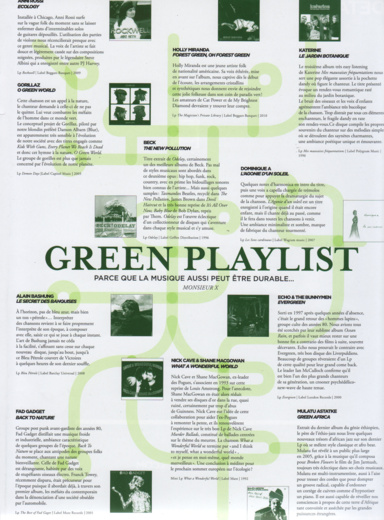 Code d'Acces / Playlist Green 2010
